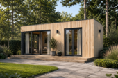 Gartenhaus PREMIUM (34mm + Holzverschalung), 6.5x4.5m, 30m² Isoliert – Bild 2