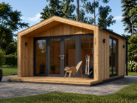 Gartenhaus ELSA (34 mm + Holzverschalung), 4x3m, 12m²