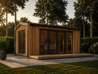 Gartenhaus ERMONES (34mm + Holzverschalung), 5x3m, 15m² Isoliert