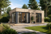 Gartenhaus PREMIUM (34mm + Holzverschalung), 6.5x4.5m, 30m² Isoliert