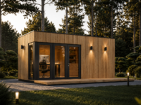 PREMIUM GARTENHAUS (Isoliert, SIPS), 5x3 m, 15 m²