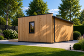 Premium Gartenhaus (34mm + Holzverschalung), 6x4m, 24m² Isoliert – Bild 2