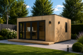 Premium Gartenhaus (34mm + Holzverschalung), 6x4m, 24m² Isoliert – Bild 3