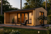 Gartenhaus TAURUS (34 mm + Holzverschalung), 7x4 m, 28 m²