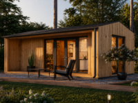 Gartenhaus TAURUS (34 mm + Holzverschalung), 7x4 m, 28 m² Isoliert