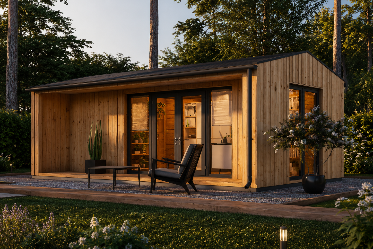 Gartenhaus Taurus 7X4M Gartenhaus TAURUS (34 mm + Holzverschalung), 7x4 m, 28 m² – Bild 1