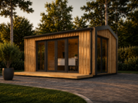 Gartenhaus ERMONES (34mm + Holzverschalung), 5x4m, 20m² Isoliert