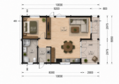 Blockbohlenhaus MATREI (44+44 mm Isoliert), 6x10m, 60m² – Bild 6