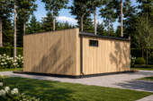 Premium Gartenhaus (34–44 mm + Holzverschalung), 6,5×4,5 m – 30 m² Extra Isoliert – Bild 3