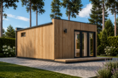 Premium Gartenhaus (34–44 mm + Holzverschalung), 6,5×4,5 m – 30 m² Extra Isoliert – Bild 2