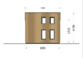 Blockbohlenhaus SANDRA (44mm + Holzverschalung), 20m² Isoliert – Bild 9