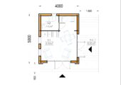 Blockbohlenhaus SANDRA (44mm + Holzverschalung), 20m² Isoliert – Bild 5