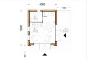 Blockbohlenhaus SANDRA (44mm + Holzverschalung), 20m² Isoliert – Bild 5