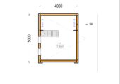 Blockbohlenhaus SANDRA (44mm + Holzverschalung), 20m² Isoliert – Bild 6