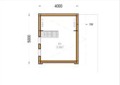Blockbohlenhaus SANDRA (44mm + Holzverschalung), 20m² Isoliert – Bild 6