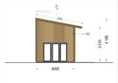 Blockbohlenhaus SANDRA (44mm + Holzverschalung), 20m² Isoliert – Bild 10