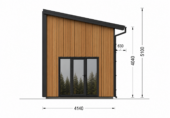 Blockbohlenhaus SANDRA (44mm + Holzverschalung), 20m² Isoliert – RClass – Bild 10
