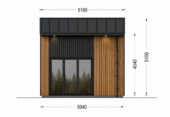 Blockbohlenhaus SANDRA (44mm + Holzverschalung), 20m² Isoliert – RClass – Bild 7