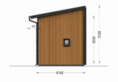 Blockbohlenhaus SANDRA (44mm + Holzverschalung), 20m² Isoliert – RClass – Bild 8