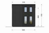 Blockbohlenhaus SANDRA (44mm + Holzverschalung), 20m² Isoliert – RClass – Bild 9