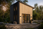 Blockbohlenhaus SANDRA (44mm + Holzverschalung), 20m² Isoliert – RClass – Bild 2