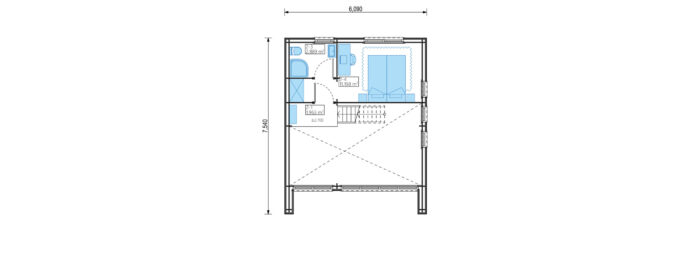 Holzhaus Kulm 4 (Isoliert , 66 mm + Holzverschalung), 49 m² – Bild 13