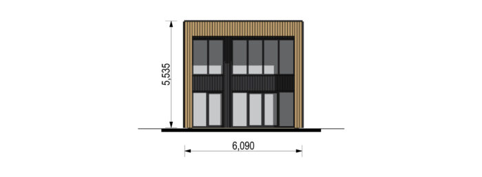 Holzhaus Kulm 4 (Isoliert , 66 mm + Holzverschalung), 49 m² – Bild 14