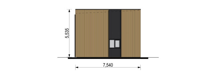 Holzhaus Kulm 4 (Isoliert , 66 mm + Holzverschalung), 49 m² – Bild 8