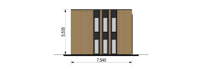 Holzhaus Kulm 4 (Isoliert , 66 mm + Holzverschalung), 49 m² – Bild 10