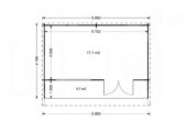 Gartenhaus aus Holz HANS (44mm), 6x3m, 18m² – Bild 9
