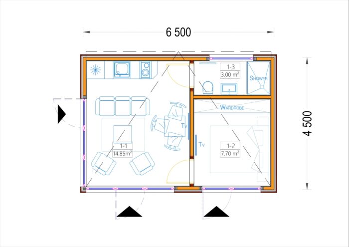 Premium Gartenhaus (Isoliert, SIPS), 6.5x4.5 m, 30 m² – Bild 6