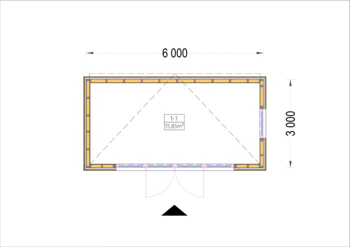 Premium Gartenhaus (Isoliert, SIPS), 6x3 m, 18 m² – Bild 6