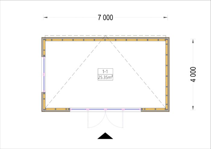 Gartenhaus PREMIUM (Isoliert, SIPS), 7x4 m, 28 m² – Bild 6