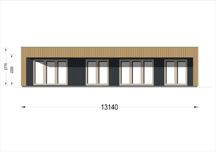 Holzhaus KULM 3 (66 mm + Holzverschalung) 70m² Isoliert – Bild 8