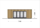 Gartenhaus PREMIUM (Isoliert, SIPS), 7x4 m, 28 m² – Bild 7