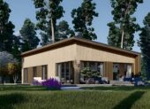 Holzhaus Zürich (66 mm + Holzverschalung), Isoliert 96 m²