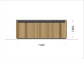 Gartenhaus PREMIUM (Isoliert, SIPS), 7x4 m, 28 m² – Bild 9