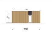 Holzhaus KULM 1 (66 mm + Holzverschalung) 48 m² Isoliert – Bild 13