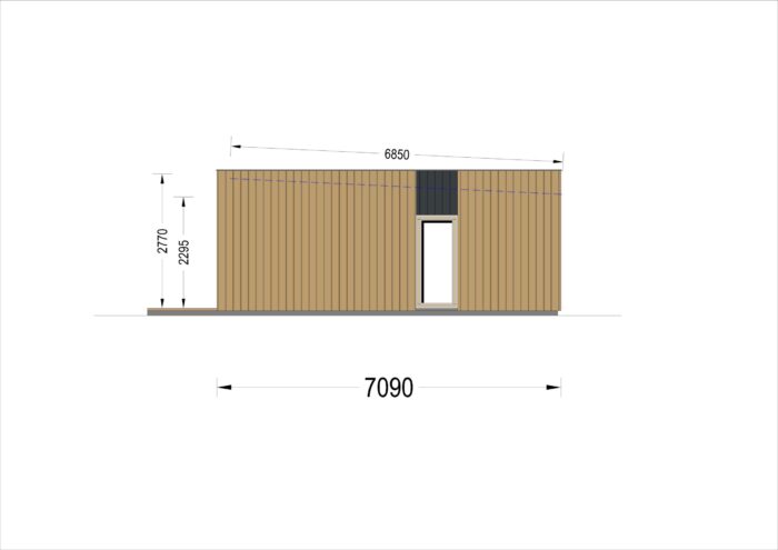 Holzhaus KULM 3 (66 mm + Holzverschalung) 70m² Isoliert – Bild 11