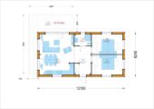 Blockbohlenhaus ANGELA (66 mm), 63m² Isoliert – Bild 2