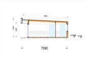 Holzhaus KULM 1 (66 mm + Holzverschalung) 48 m² Isoliert – Bild 9
