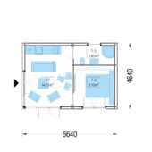 Gartenhaus PREMIUM (66mm + Holzverschalung Isoliert ), 6.5x4.5m, 30m² – Bild 9