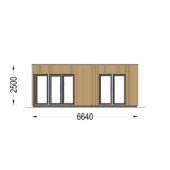 Gartenhaus PREMIUM (66mm + Holzverschalung Isoliert ), 6.5x4.5m, 30m² – Bild 10