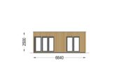 Premium Gartenhaus (34–44 mm + Holzverschalung), 6,5×4,5 m – 30 m² – Bild 9