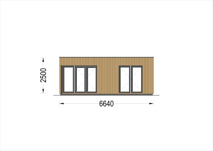 Premium Gartenhaus (34–44 mm + Holzverschalung), 6,5×4,5 m – 30 m² – Bild 9