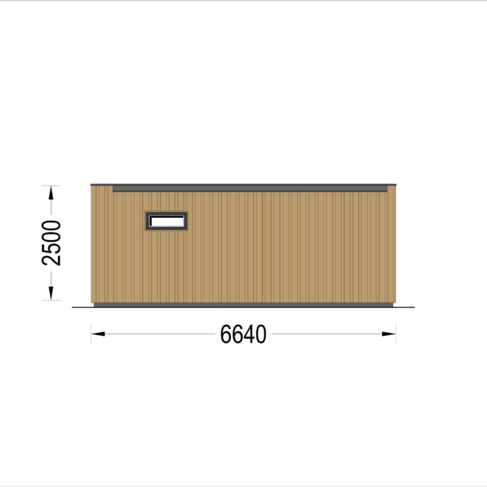 Gartenhaus PREMIUM (66mm + Holzverschalung Isoliert ), 6.5x4.5m, 30m² – Bild 6