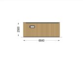 Premium Gartenhaus (34–44 mm + Holzverschalung), 6,5×4,5 m – 30 m² – Bild 11
