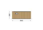 Premium Gartenhaus (34–44 mm + Holzverschalung), 6,5×4,5 m – 30 m² – Bild 7