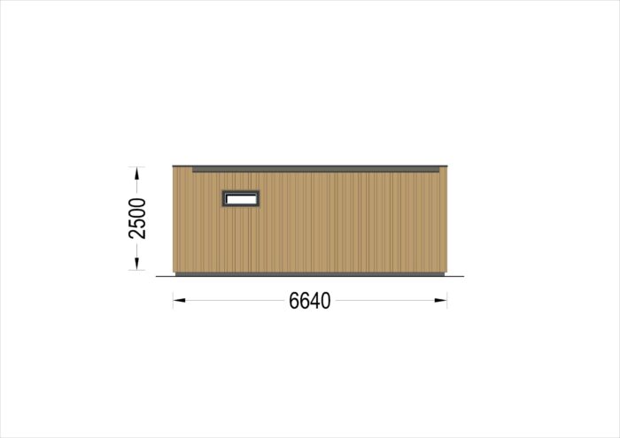 Premium Gartenhaus (34–44 mm + Holzverschalung), 6,5×4,5 m – 30 m² – Bild 7