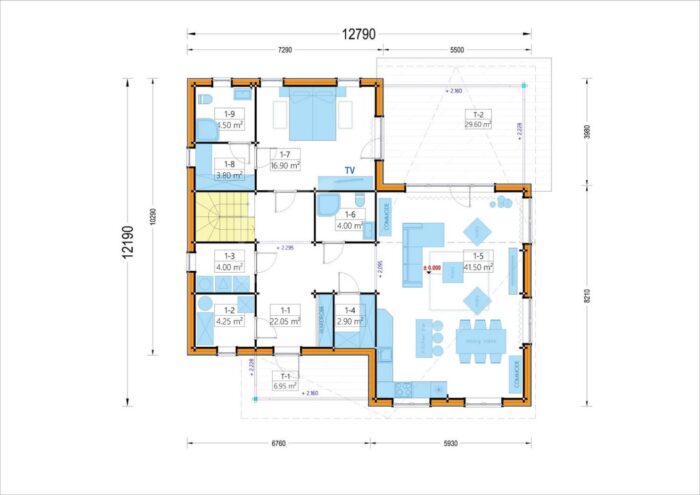 Holzhaus Klagenfurt (PREMIUM Isoliert, 66 mm + Holzverschalung), 150 m² – Bild 5